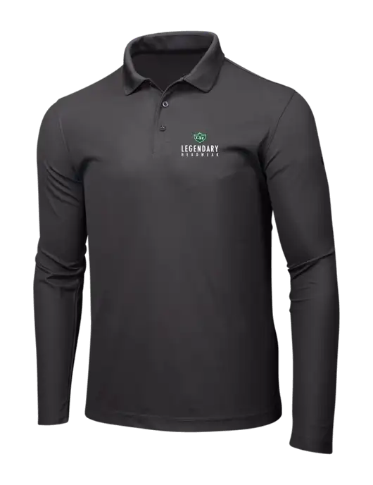 OGIO Charcoal Grey Caliber 2.0 Long Sleeve Polo w/Legendary Logo