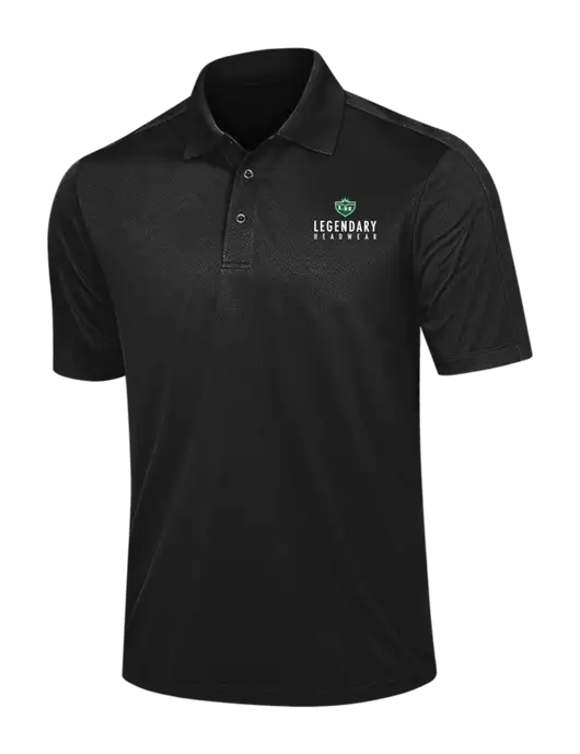 Black Diamond Textured Jacquard Polo w/Legendary Logo