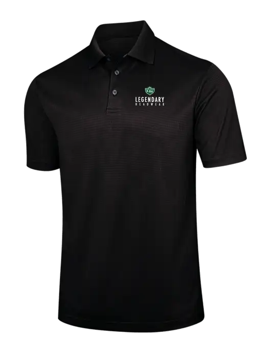 Black Performance Fine Jacquard Polo w/Legendary Logo