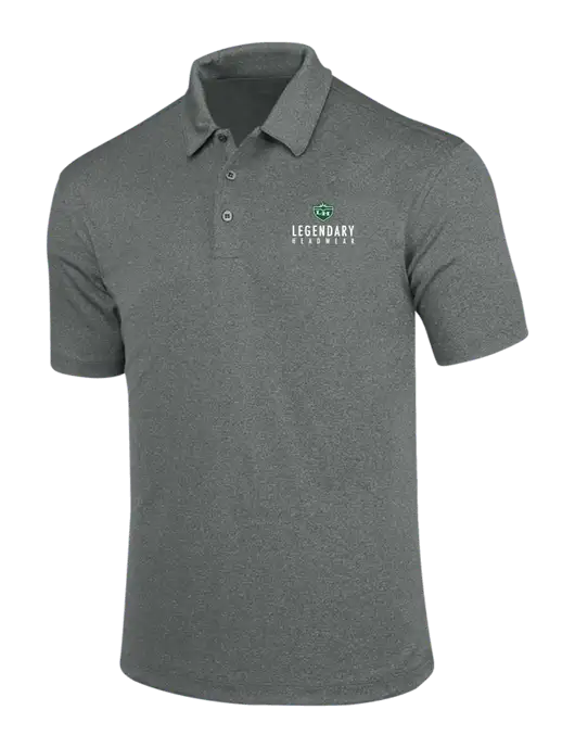 Charcoal Trace Heather Polo w/Legendary Logo