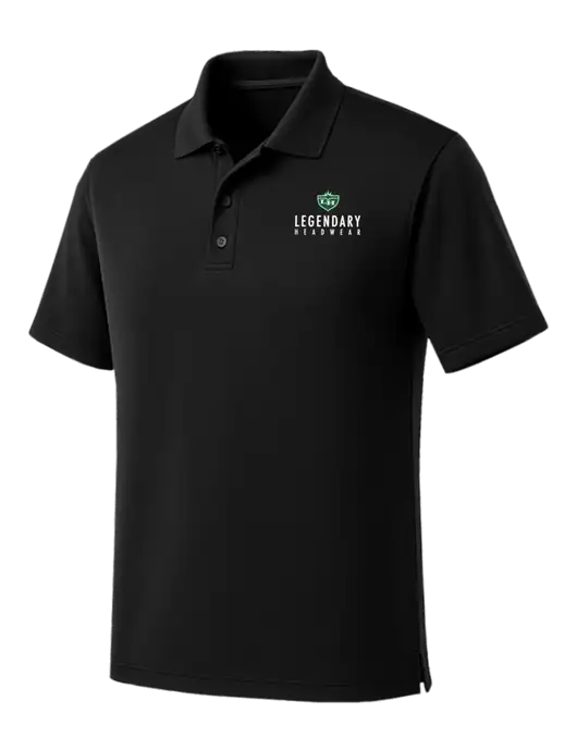 Black Dry Zone UV Micro Mesh Polo w/Legendary Logo