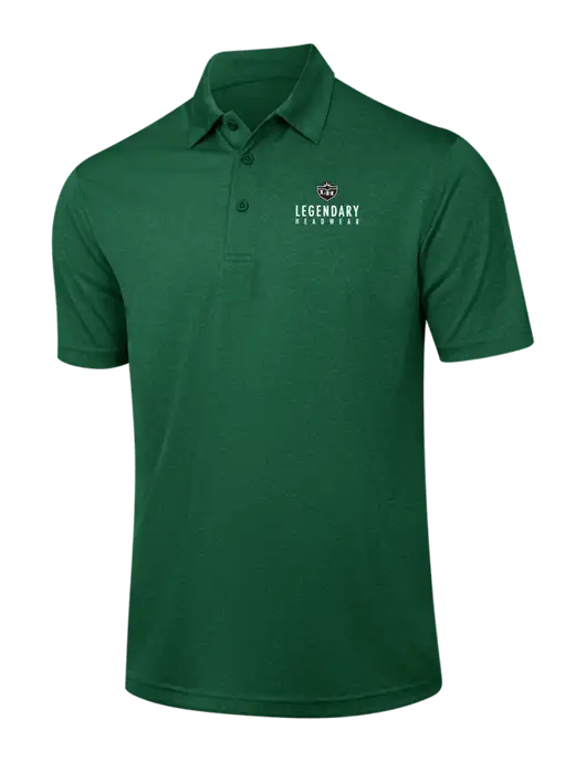 Dark Green Heather Contender Polo w/Legendary Logo