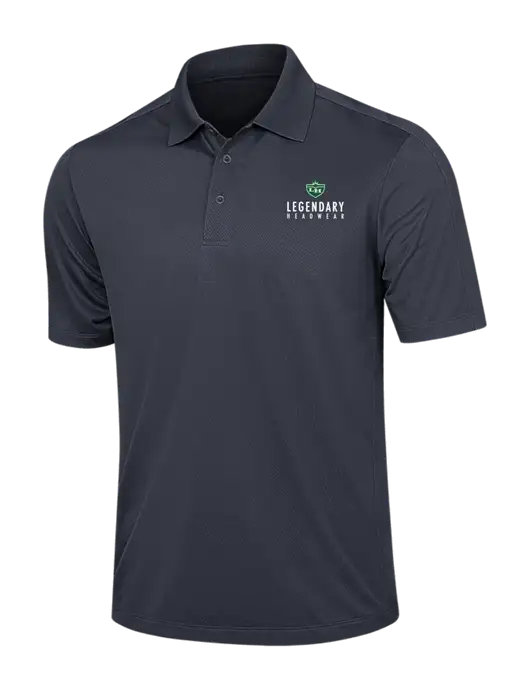 Dark Grey Diamond Textured Jacquard Polo w/Legendary Logo