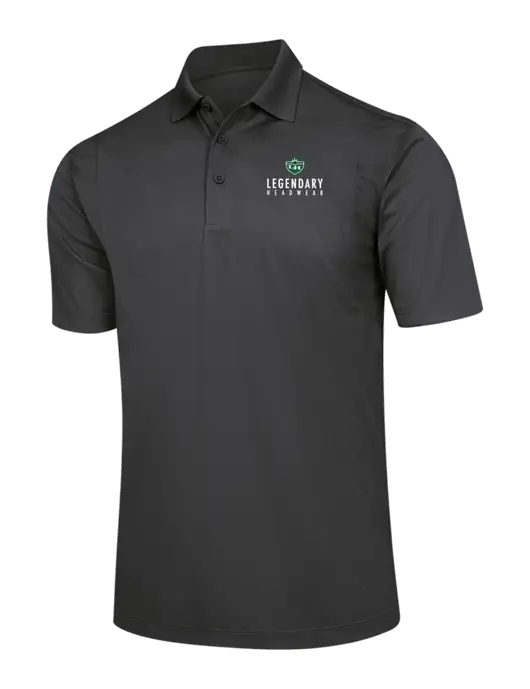 Dark Grey Micropique Sport-Wick Polo w/Legendary Logo