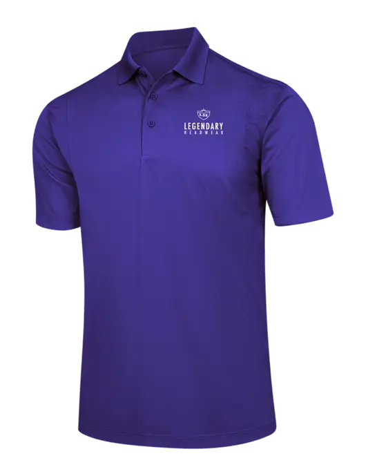 Purple Micropique Sport-Wick Polo w/Legendary Logo