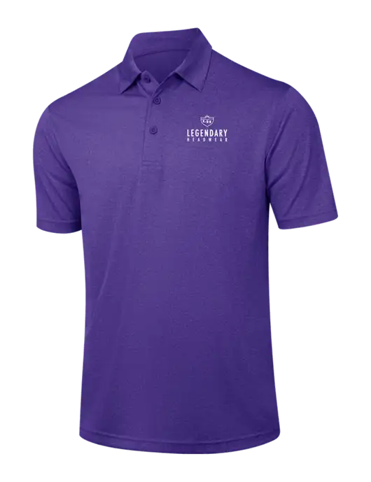 Purple Heather Contender Polo w/Legendary Logo