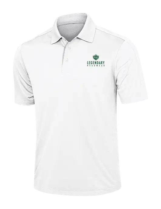 White Diamond Textured Jacquard Polo w/Legendary Logo