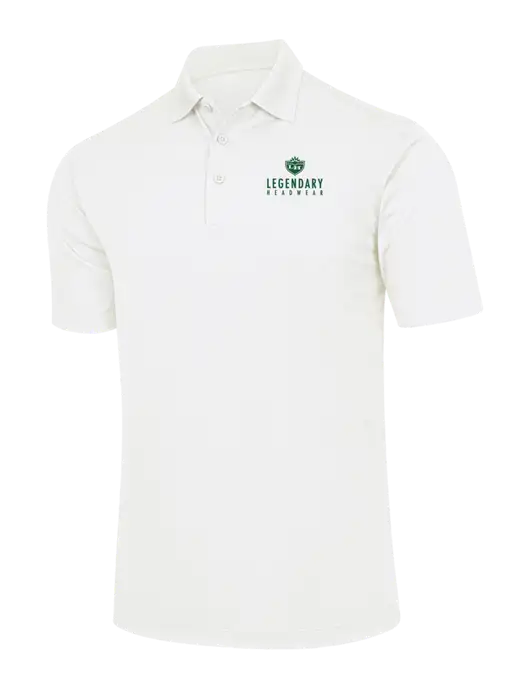 White Micropique Sport-Wick Polo w/Legendary Logo