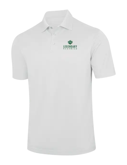 White Performance Fine Jacquard Polo w/Legendary Logo