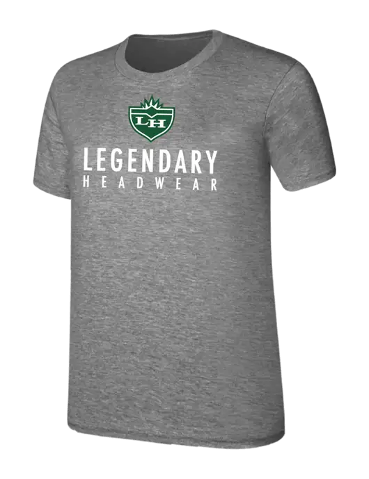 Womens Ring Spun Light Grey Heather 4.5 oz T-Shirt w/Legendary Logo