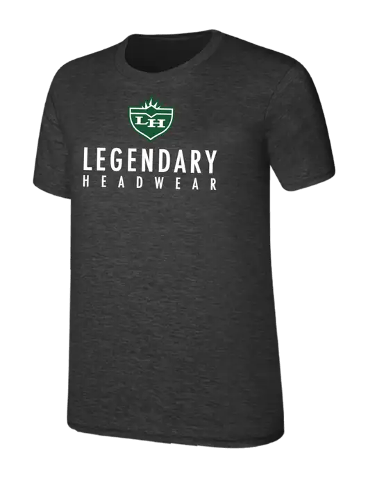 Womens Ring Spun Dark Heather Grey 4.5 oz T-Shirt w/Legendary Logo