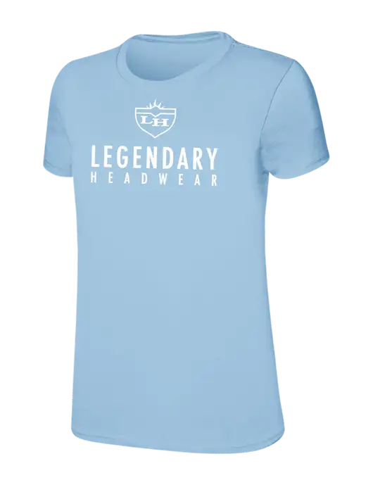 Womens Ring Spun Light Blue 4.5 oz T-Shirt w/Legendary Logo