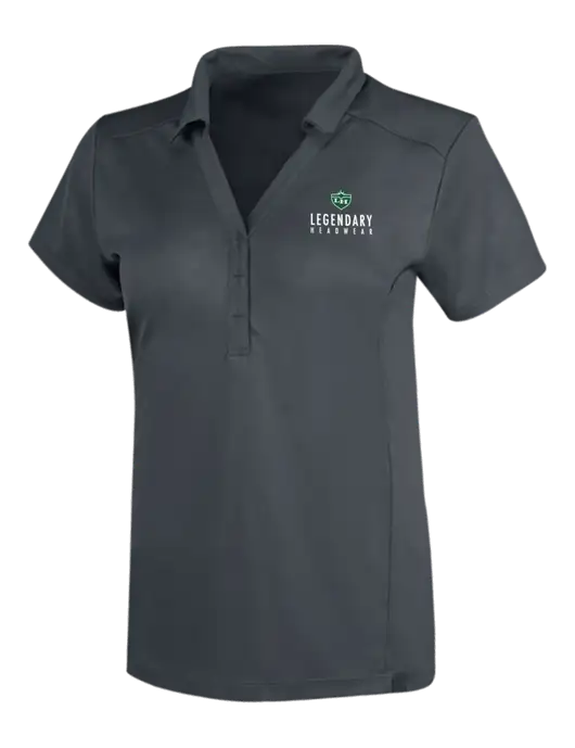 OGIO Dark Grey Womens Framework Polo w/Legendary Logo