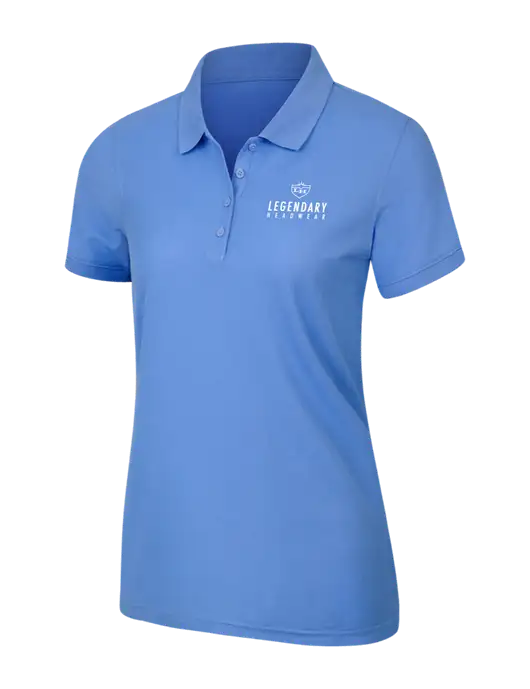 Carolina Blue Womens Core Classic Pique Polo w/Legendary Logo