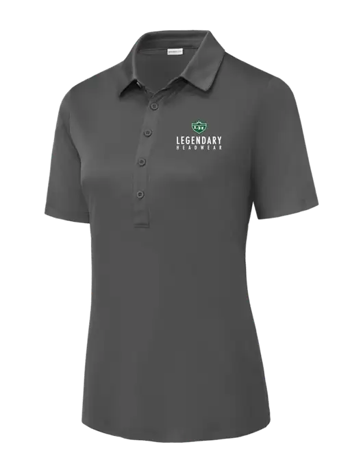 Dark Smoke Grey Womens Posi-UV Pro Polo w/Legendary Logo