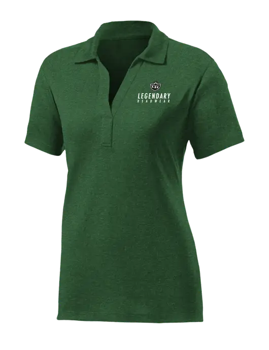 Womens Dark Green Heather Contender Polo w/Legendary Logo