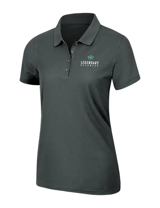 Dark Grey Womens Core Classic Pique Polo w/Legendary Logo