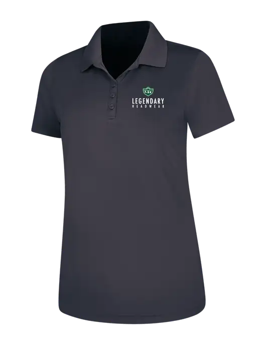 Dark Grey Womens Dry Zone UV Mesh Polo w/Legendary Logo