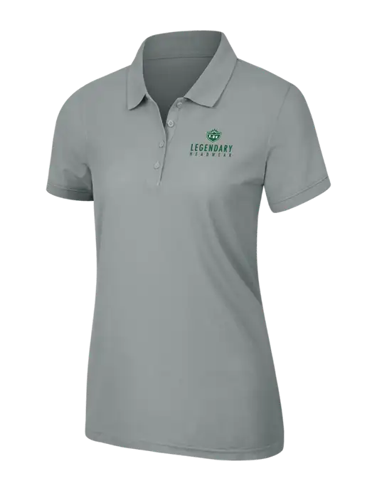 Light Grey Womens Core Classic Pique Polo w/Legendary Logo