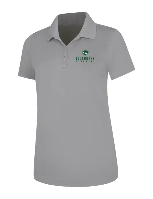 Light Grey Womens Dry Zone UV Mesh Polo w/Legendary Logo