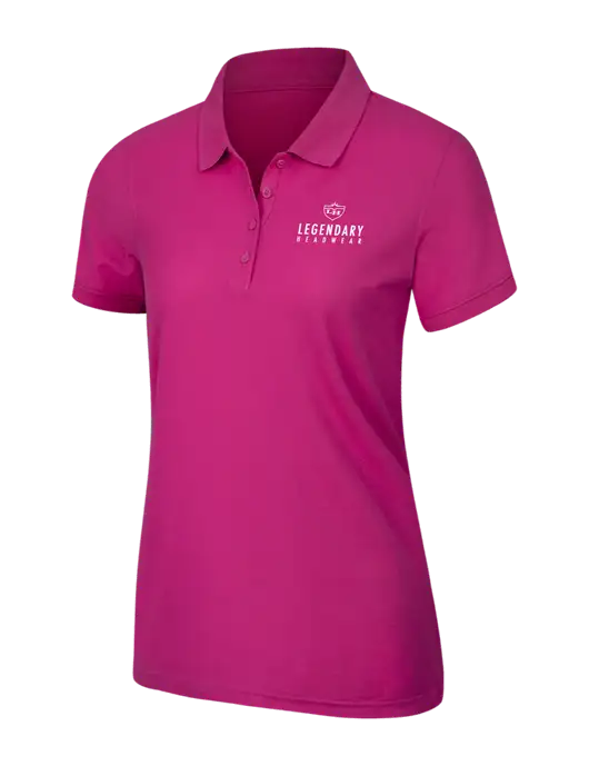 Pink Azalea Womens Core Classic Pique Polo w/Legendary Logo