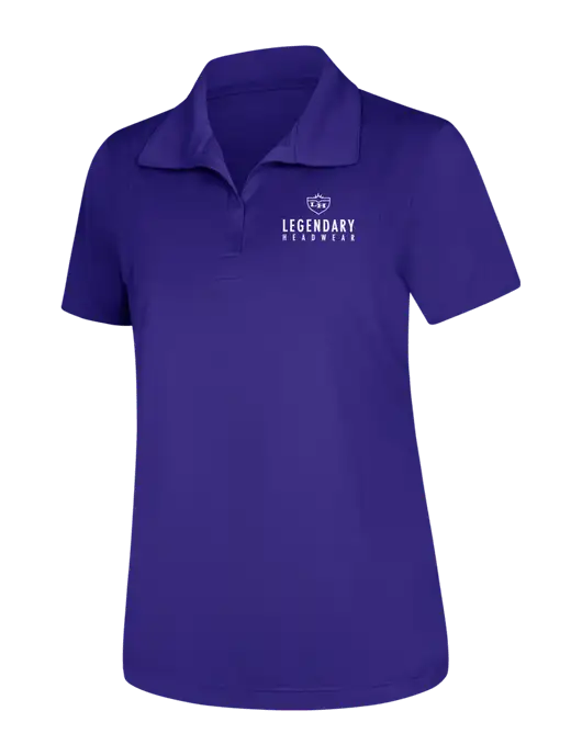 Womens Purple Micropique Sport-Wick Polo w/Legendary Logo