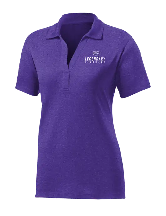 Womens Purple Heather Contender Polo w/Legendary Logo