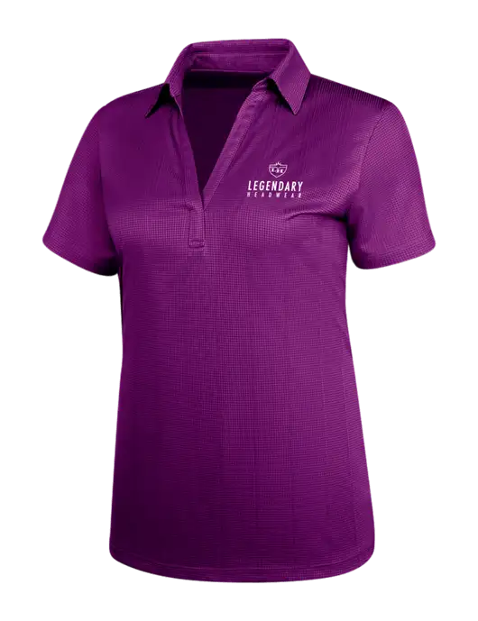 Violet Purple Womens Performance Fine Jacquard Polo w/Legendary Logo