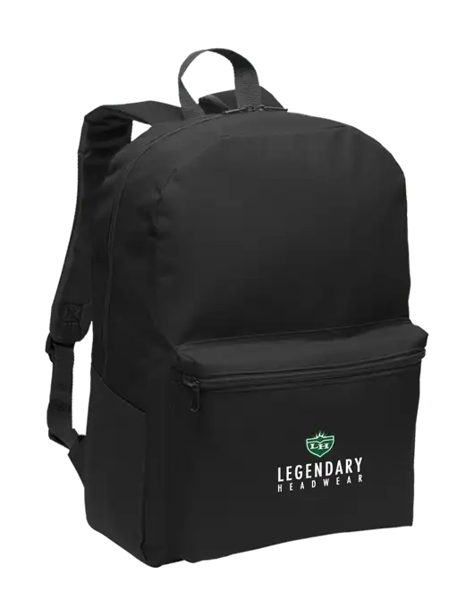 Casual Black Lightweight Laptop Backpack w/Legendary Logo
