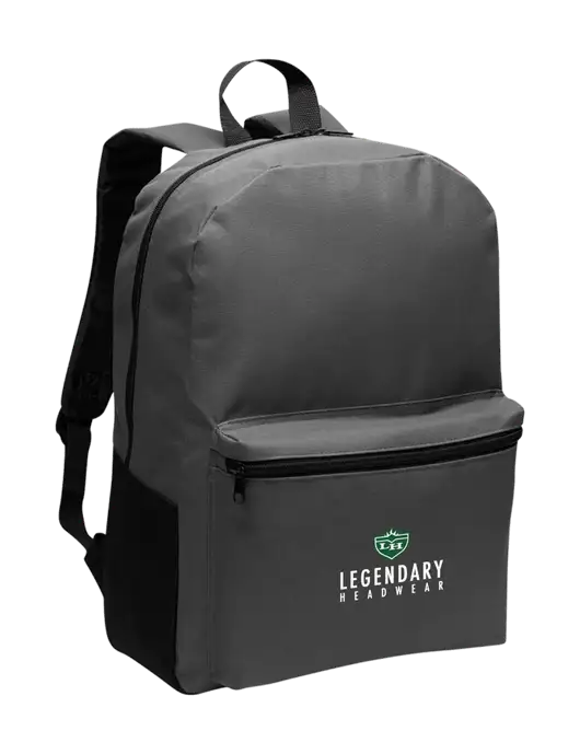 Casual Dark Charcoal Lightweight Laptop Backpack w/Legendary Logo