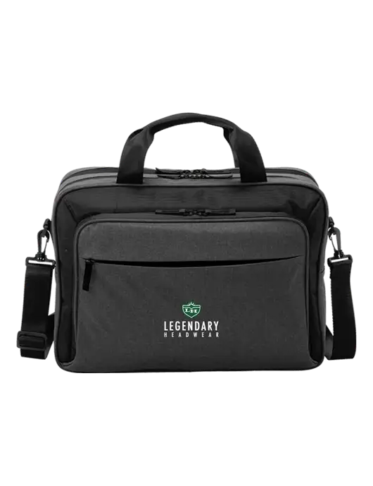 Travel Exec Graphite Heather/Black Laptop Briefcase w/Legendary Logo
