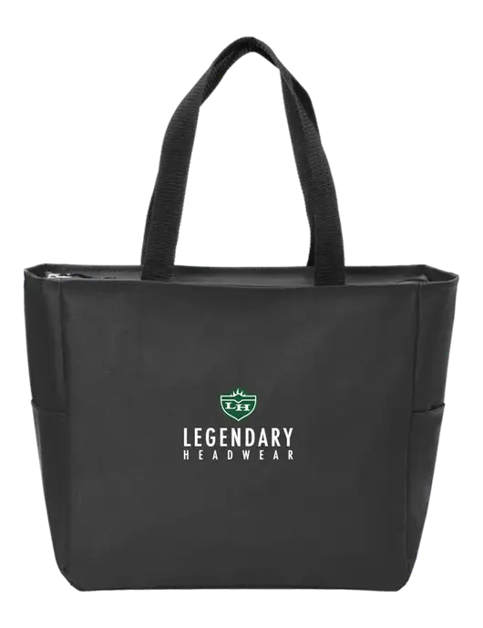 Everyday Black Zip Tote  w/Legendary Logo