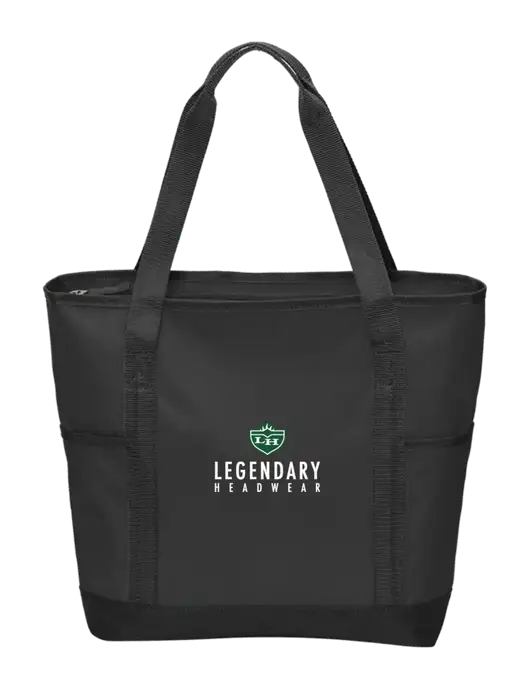 On the Go Black/Black Tote w/Legendary Logo